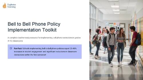 Bell to Bell Phone Policy Implementation Toolkit complete teacher ready ...