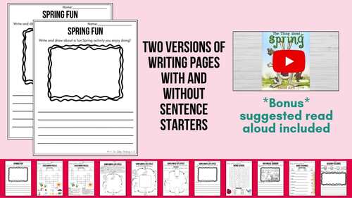 Sunflower Plant Life Cycle + Craft, 1st 2nd Grade Spring Early Finisher Packet