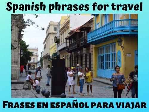Spanish Phrases For Travel Frases En Espanol Para Viajar Tpt
