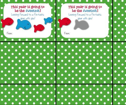 Swedish Fish Beginning of Year Gift Tag- Looking forward to a fin ...