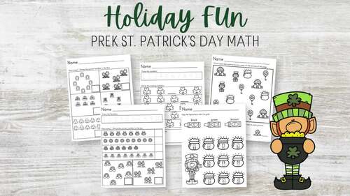 Preschool St. Patrick's Day Worksheets - Math Worksheets - Counting ...