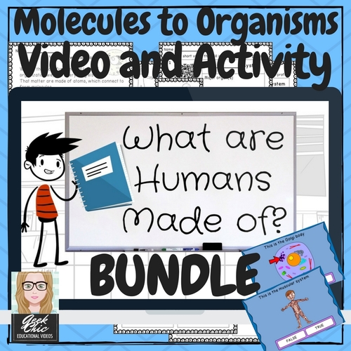 Preview of Human Cell Structure, Body Systems Video & Activities Kit + Digital Task Cards