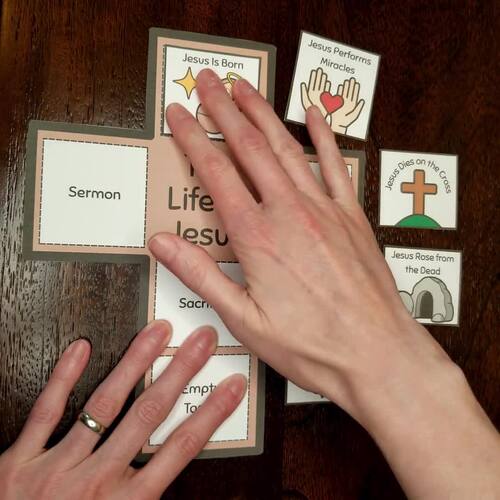 Life of Jesus Matching Craft Printable Game for Kids Sunday School ...