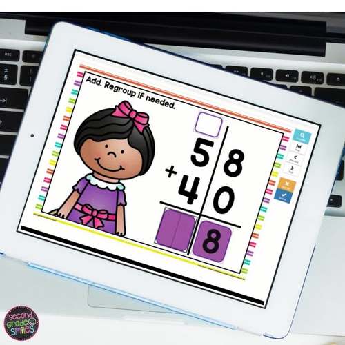 2nd Grade Math Boom Card Bundle | Digital 2nd Grade Math Practice