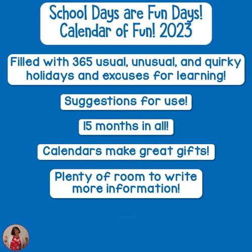 Calendar of Fun 2023 Special Days and Fun Celebrations by Elementary Matters