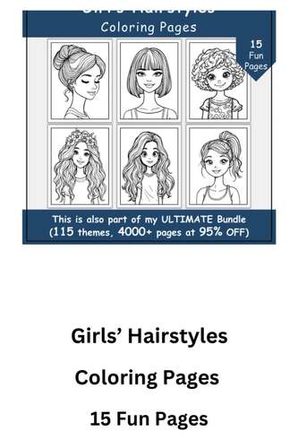 Girl's Hairstyles | Printable Coloring Pages for Kids | Grades K-5 by ...