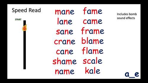 Beat the Bomb/Speed Read for Daily reviews/warm ups- 82 Editable Slides!
