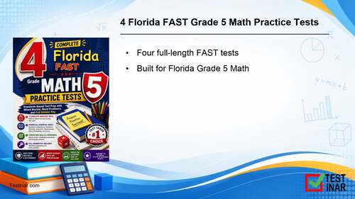 4 Florida FAST Grade 5 Math Practice Tests by Testinar Inc | TPT