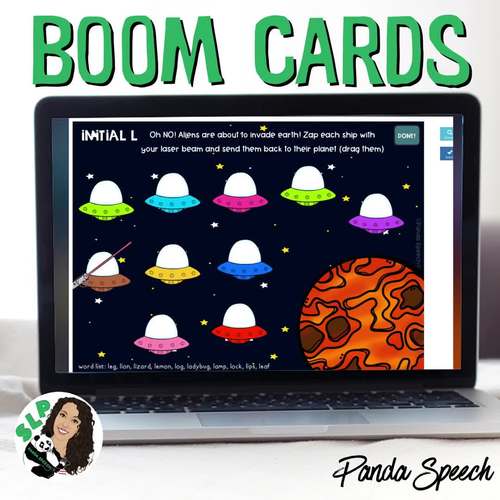 Laser Zap Articulation BOOM Card Bundle by Panda Speech TPT