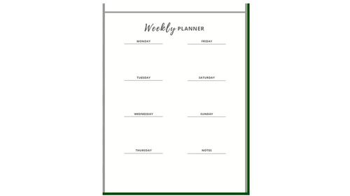 Weekly Planner Printable PDF Portrait by Mom Money Map | TPT