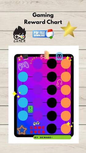 Gamer Rewards Chart for Kids, Gaming Potty Chart, Behaviour Incentive ...