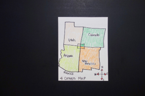Preview of Let's Draw a Map of the Four Corners!  (USA Border States)