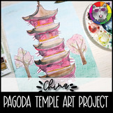 Chinese Pagoda Temple Art Project, Art Lesson Activity for