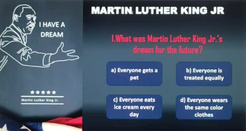 martin luther king trivia interactive presentation 13 Q&amp;A about mlk day