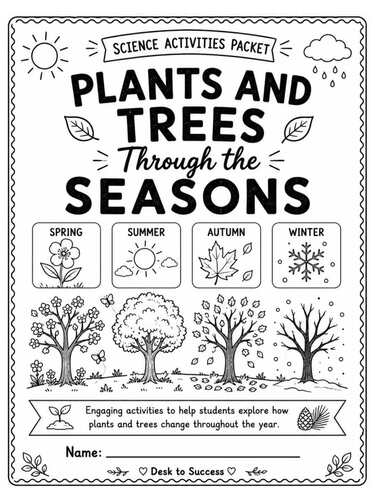 Plants and Trees Through the Seasons Activities Packet|Google Slides ...