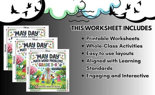 Maypole Math Madness – Engaging Spring Word Problems Grades 3-8