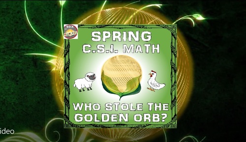 Preview of Spring Math CSI Video Hook: Who Stole The Golden Orb? Spring Math Activity