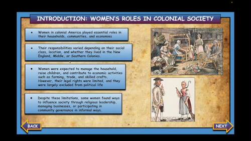 Daughters Of Liberty. Colonial Women Daily Life and Role Powerpoint. L14.
