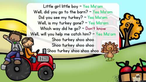 Preview of Music: Shoo Turkey, Thanksgiving Song, Vocal Music Education