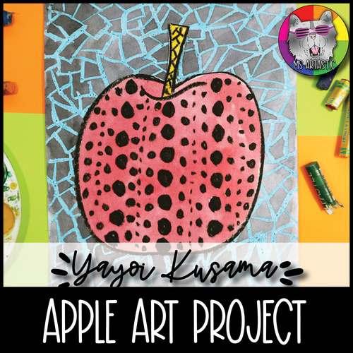 Preview of Back to School Art Project, Yayoi Kusama Apple Art Lesson, Elementary Activity