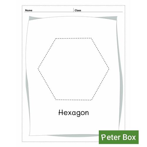 Hexagon Shape Tracing for Kindergarten,1 Page Worksheets Printable