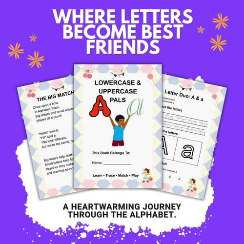 Uppercase and Lowercase Letter Matching Workbook | Alphabet Tracing ...