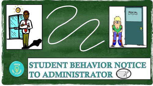 Preview of Student Behavior Notice to Administrator
