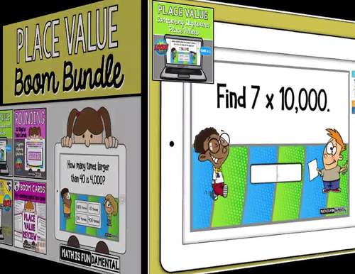 4th Grade Place Value Self-checking Boom Cards | Distance Learning | 4NBTA