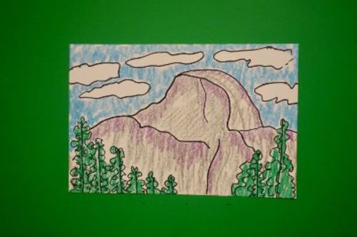 Preview of Let's Draw Yosemite Valley-Half Dome!