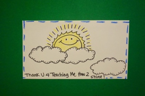 Preview of Let's Draw a Thank You Card for Teacher! (really anyone)