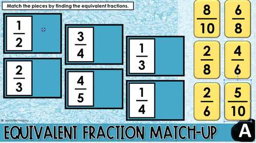 4th Grade Math Centers - Fraction Math Centers w/ Digital Math Centers