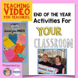 End of the Year activity: FREE Thank you Poster & Pocket Notes