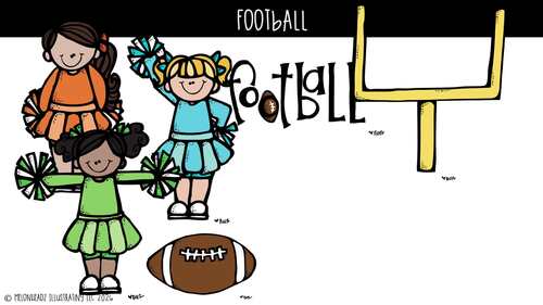 Football clip art, sport, cheerleader COMBO PACK by Melonheadz Clipart