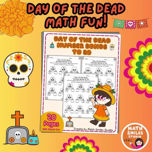 Day of the Dead Number Bonds to 20 | Sugar Skull & Candle Math ...