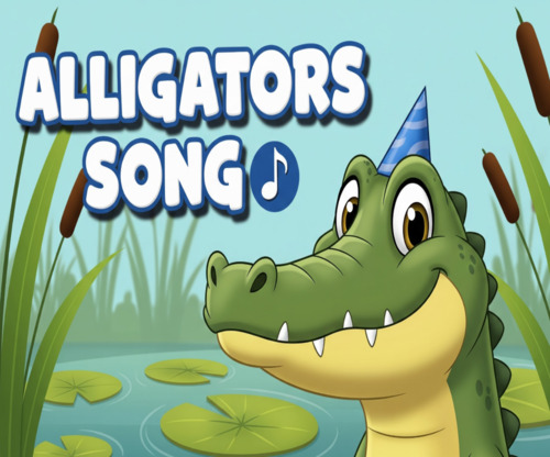 Preview of Alligators Song and Lyrics Video for Elementary Science and Animals
