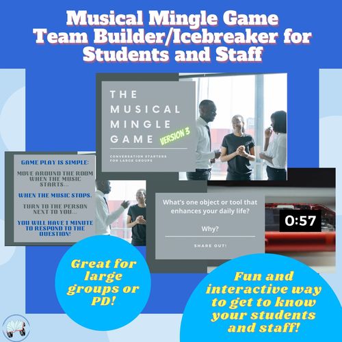 Preview of #3 - Musical Mingle Game - Team Building/Icebreaker for Students or Staff