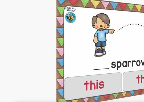 DEMONSTRATIVE PRONOUNS BOOM CARDS ESL GRAMMAR INTERVENTION WARM UPS ...