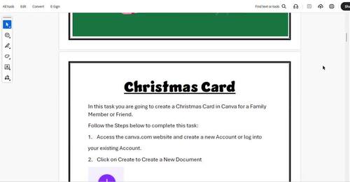 Christmas Card in Canva – Fun Digital Design Activity for Students 4th ...