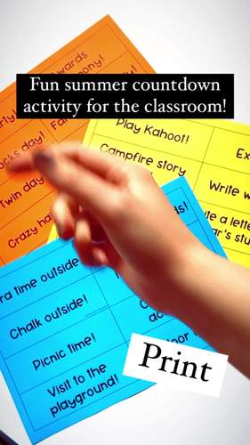 Countdown to Summer Jar Activity
