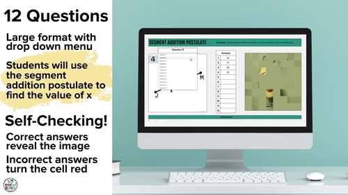 Segment Addition Postulate Self-Checking Digital Activity by Rise and Sine