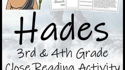 Hades Close Reading Comprehension Activity | 3rd Grade & 4th Grade