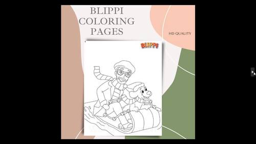 BLIPPI Coloring Pages For kids winter days Thanksgiving by English For ...
