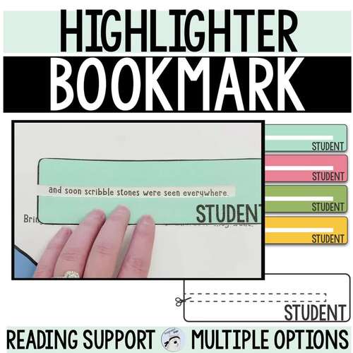 Highlighter Bookmark by Designated Dojo Teachers Pay Teachers