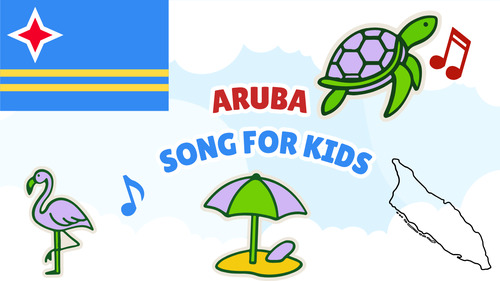 Preview of Aruba Song for Kids | Learn About Aruba | Caribbean Geography Music Video + Lyri