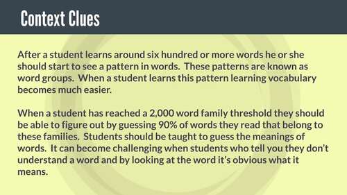 Preview of Context Clues Guessing From Context