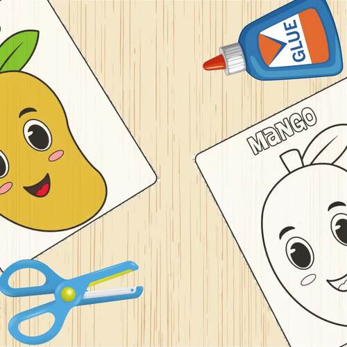 Mango Craft Template-Summer Craft Bulletin Board-Fruit Craft Cut&Paste ...