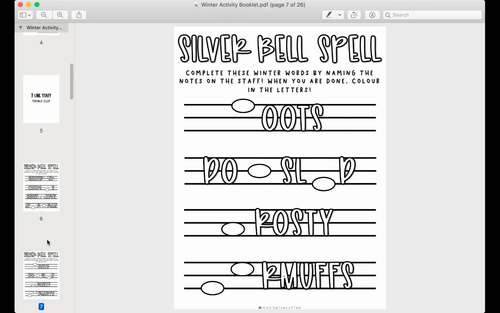 Winter Activity Booklet | Printables by musicpluscoffee | TpT