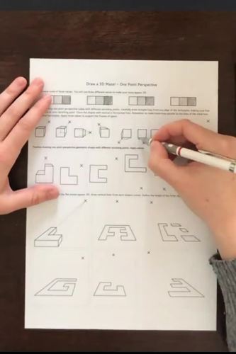 Draw A 3d Maze One Point Perspective With Video For Distance