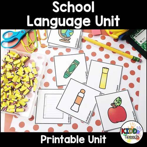 Preschool Speech Therapy School Language Unit Printable Activities