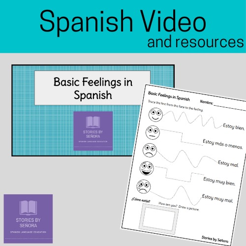 Preview of Spanish Video & Worksheet--Basic Feelings